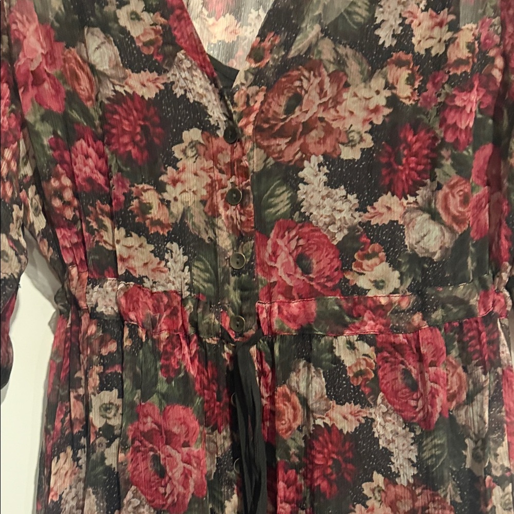Johnny Was - Jade Floral Maxi Dress - Red and Black - Picture 5 of 8